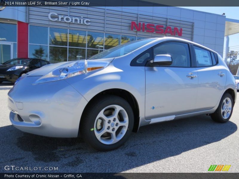 Brilliant Silver / Light Gray 2014 Nissan LEAF SV