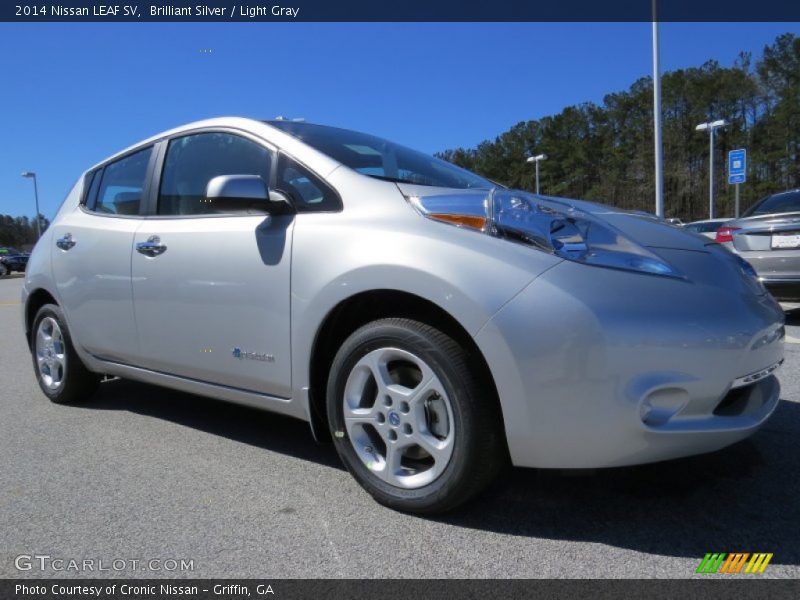 Brilliant Silver / Light Gray 2014 Nissan LEAF SV