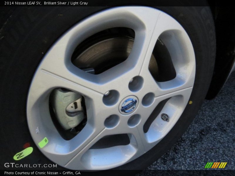 Brilliant Silver / Light Gray 2014 Nissan LEAF SV