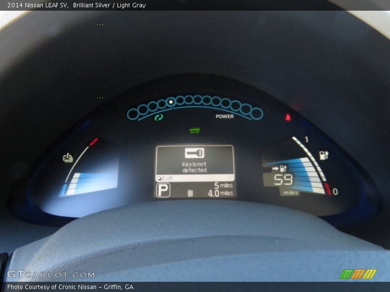 Brilliant Silver / Light Gray 2014 Nissan LEAF SV