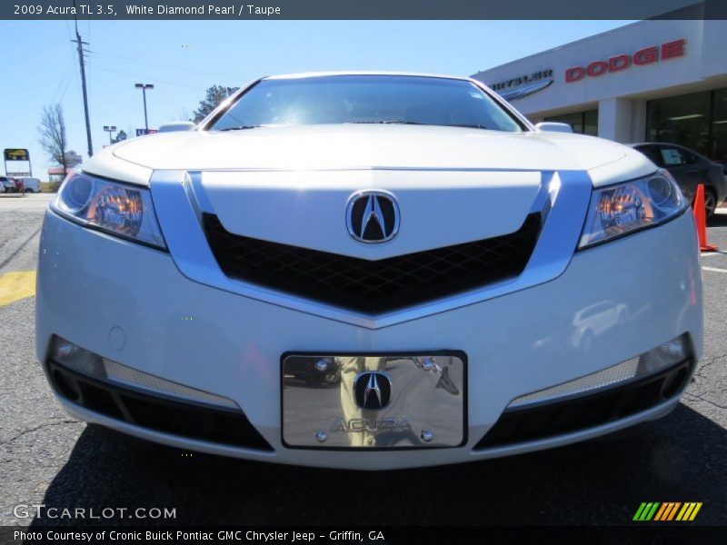 White Diamond Pearl / Taupe 2009 Acura TL 3.5