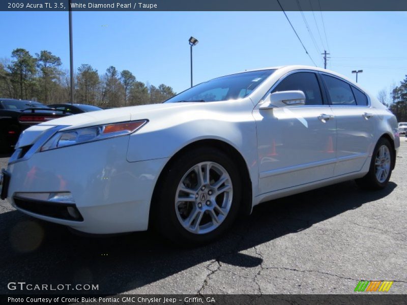 White Diamond Pearl / Taupe 2009 Acura TL 3.5