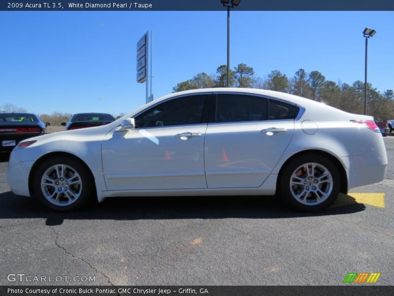 White Diamond Pearl / Taupe 2009 Acura TL 3.5