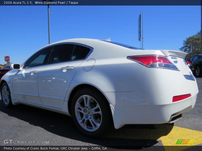 White Diamond Pearl / Taupe 2009 Acura TL 3.5