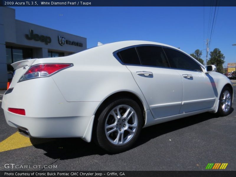 White Diamond Pearl / Taupe 2009 Acura TL 3.5