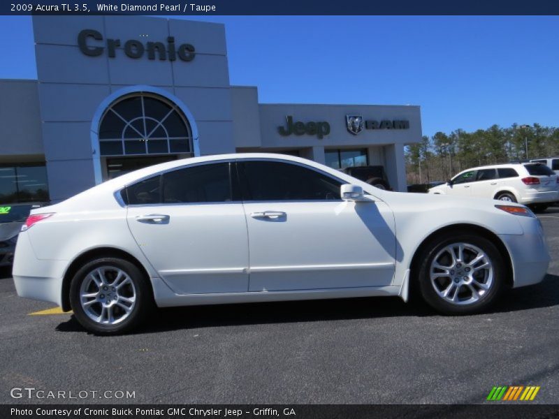 White Diamond Pearl / Taupe 2009 Acura TL 3.5