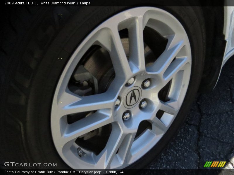 White Diamond Pearl / Taupe 2009 Acura TL 3.5