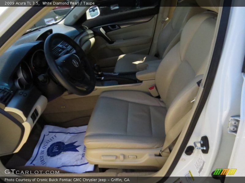 White Diamond Pearl / Taupe 2009 Acura TL 3.5