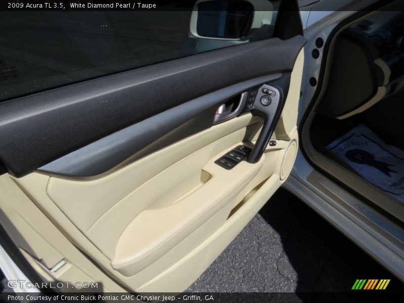 White Diamond Pearl / Taupe 2009 Acura TL 3.5