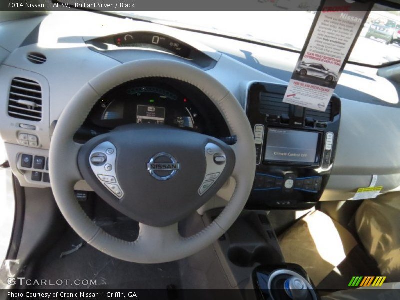 Brilliant Silver / Black 2014 Nissan LEAF SV