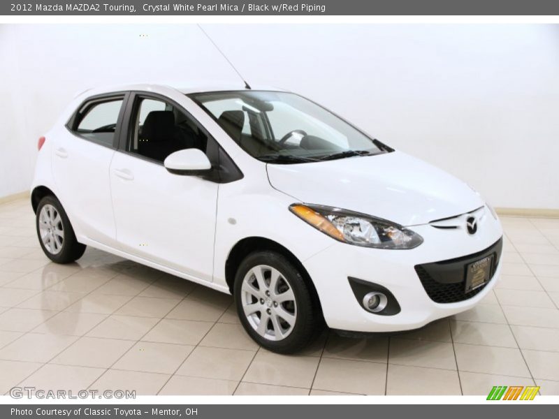 Crystal White Pearl Mica / Black w/Red Piping 2012 Mazda MAZDA2 Touring