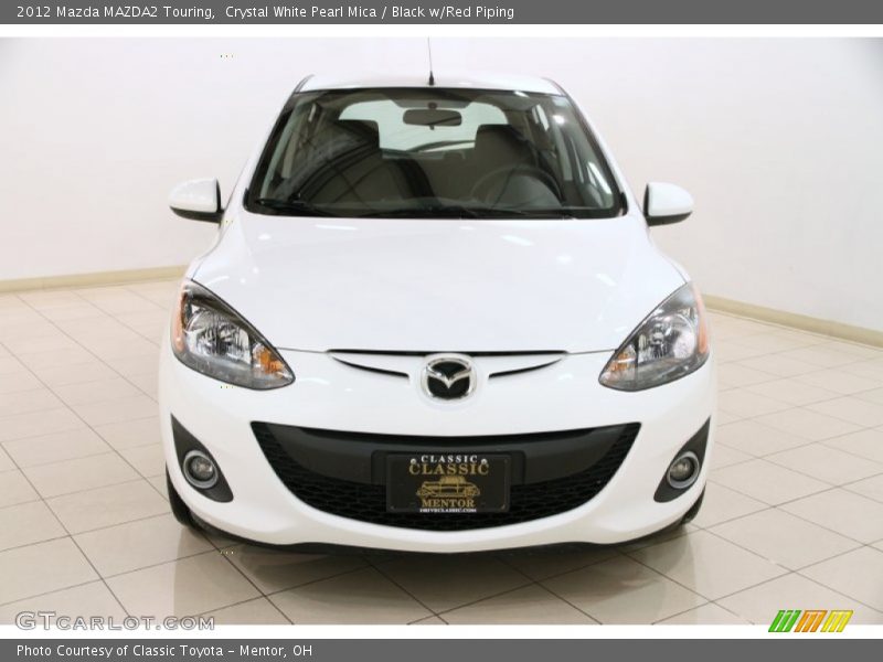 Crystal White Pearl Mica / Black w/Red Piping 2012 Mazda MAZDA2 Touring