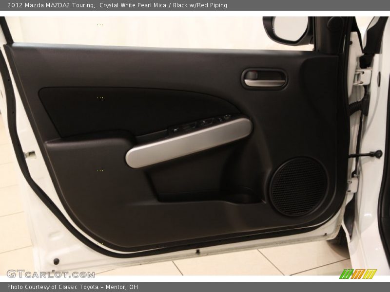 Crystal White Pearl Mica / Black w/Red Piping 2012 Mazda MAZDA2 Touring