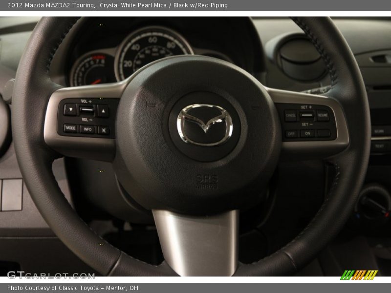 Crystal White Pearl Mica / Black w/Red Piping 2012 Mazda MAZDA2 Touring