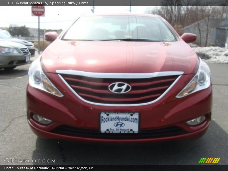 Sparkling Ruby / Camel 2013 Hyundai Sonata GLS