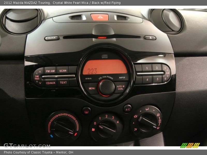 Crystal White Pearl Mica / Black w/Red Piping 2012 Mazda MAZDA2 Touring