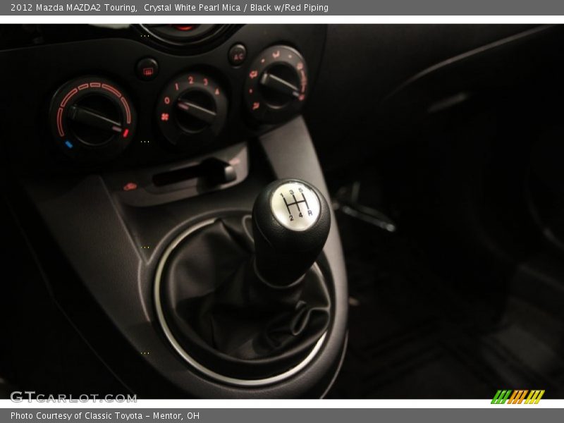 Crystal White Pearl Mica / Black w/Red Piping 2012 Mazda MAZDA2 Touring