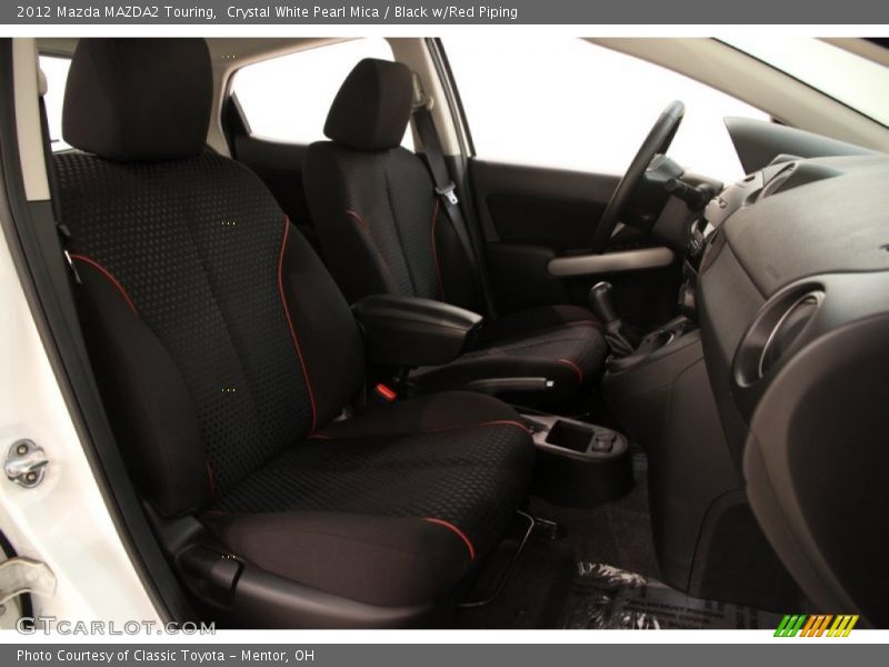 Crystal White Pearl Mica / Black w/Red Piping 2012 Mazda MAZDA2 Touring