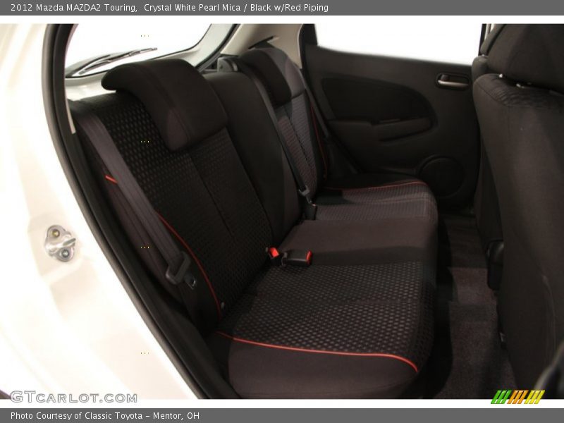 Crystal White Pearl Mica / Black w/Red Piping 2012 Mazda MAZDA2 Touring