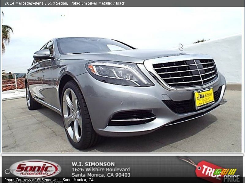 Paladium Silver Metallic / Black 2014 Mercedes-Benz S 550 Sedan