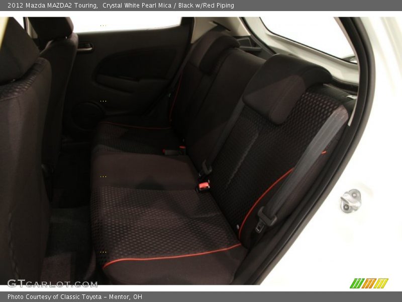 Crystal White Pearl Mica / Black w/Red Piping 2012 Mazda MAZDA2 Touring