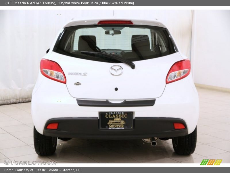 Crystal White Pearl Mica / Black w/Red Piping 2012 Mazda MAZDA2 Touring