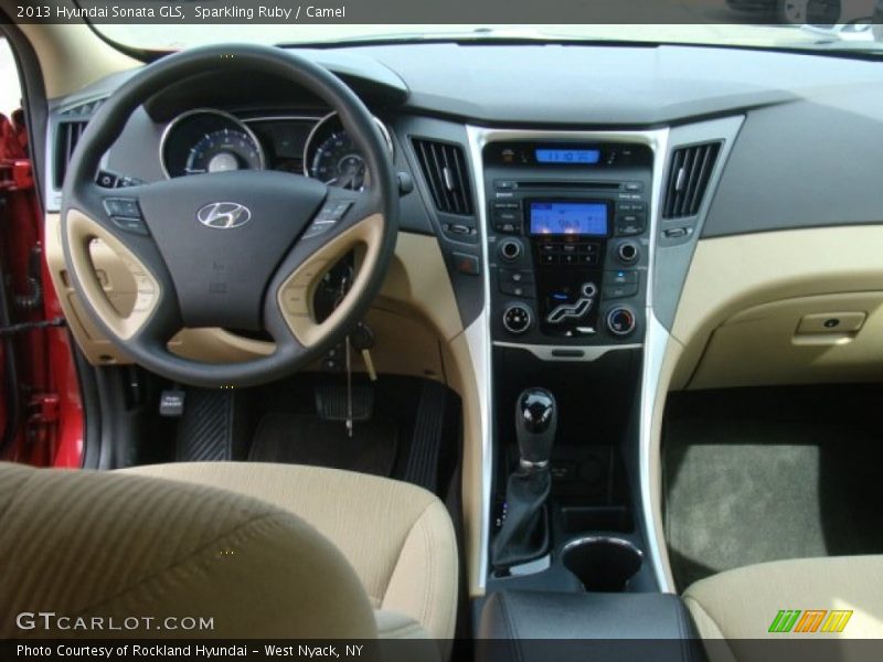 Sparkling Ruby / Camel 2013 Hyundai Sonata GLS