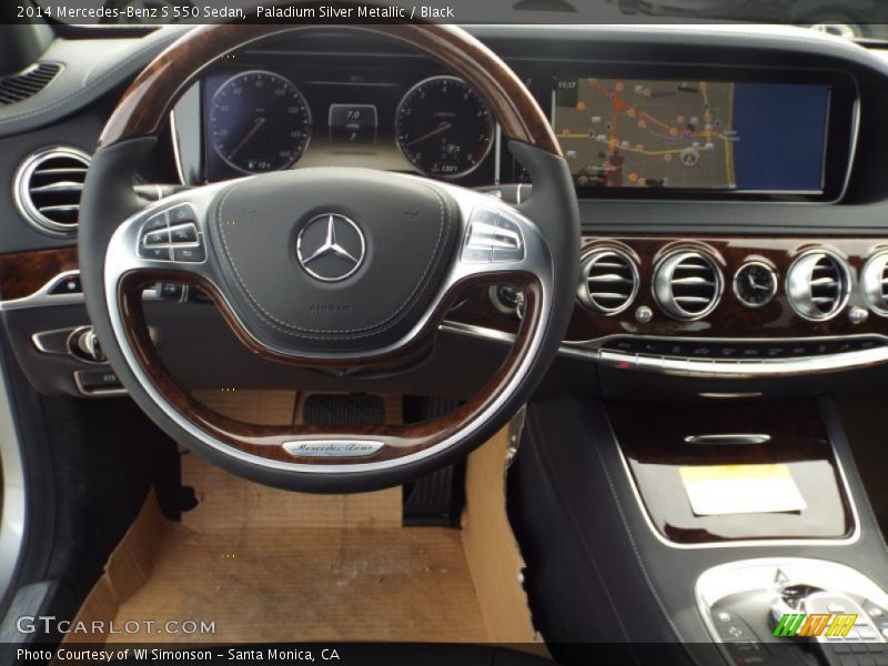 Paladium Silver Metallic / Black 2014 Mercedes-Benz S 550 Sedan
