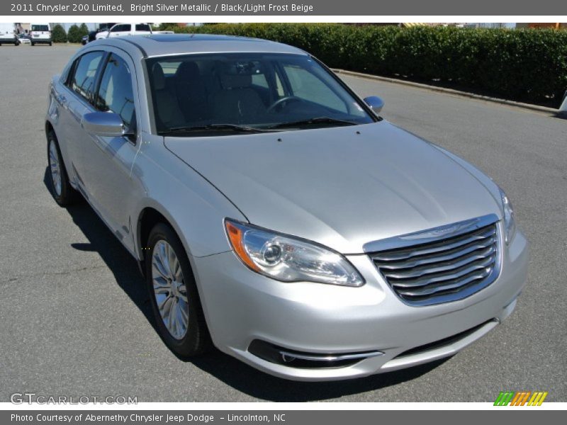 Bright Silver Metallic / Black/Light Frost Beige 2011 Chrysler 200 Limited