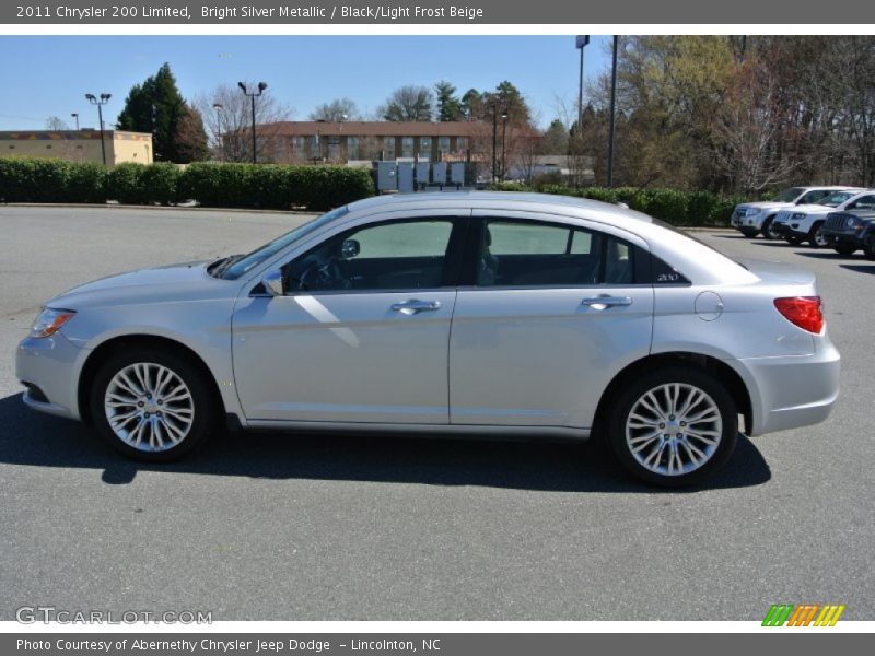 Bright Silver Metallic / Black/Light Frost Beige 2011 Chrysler 200 Limited
