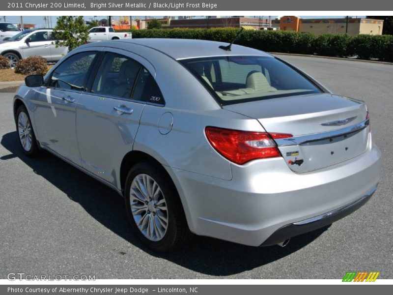 Bright Silver Metallic / Black/Light Frost Beige 2011 Chrysler 200 Limited