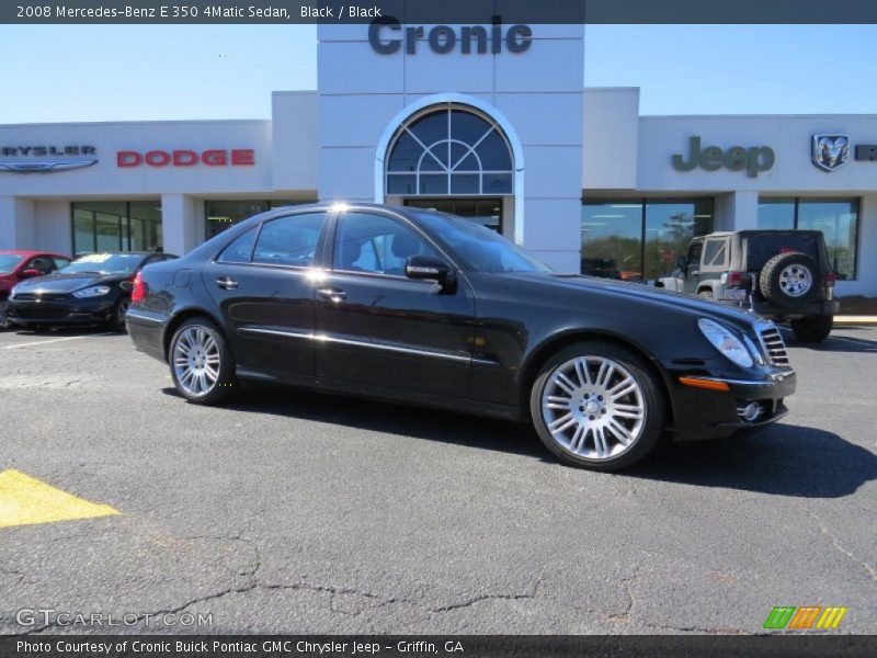 Black / Black 2008 Mercedes-Benz E 350 4Matic Sedan