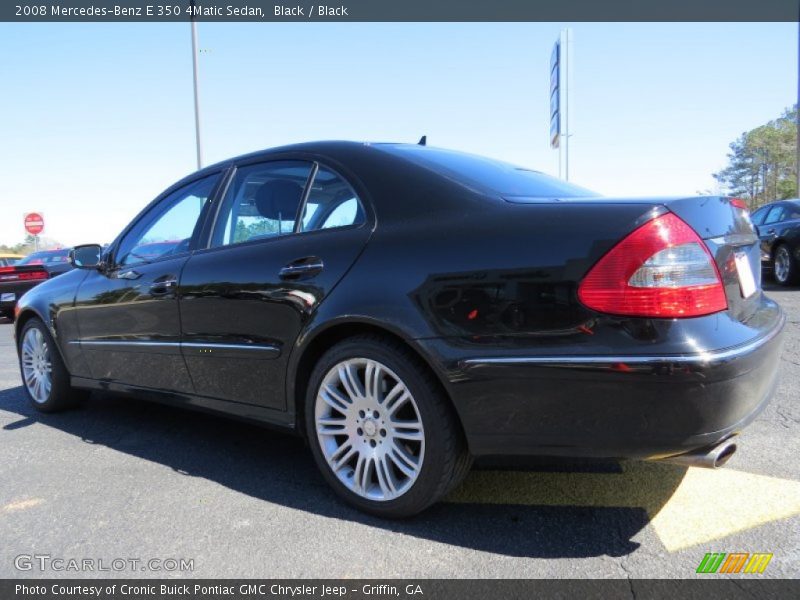 Black / Black 2008 Mercedes-Benz E 350 4Matic Sedan