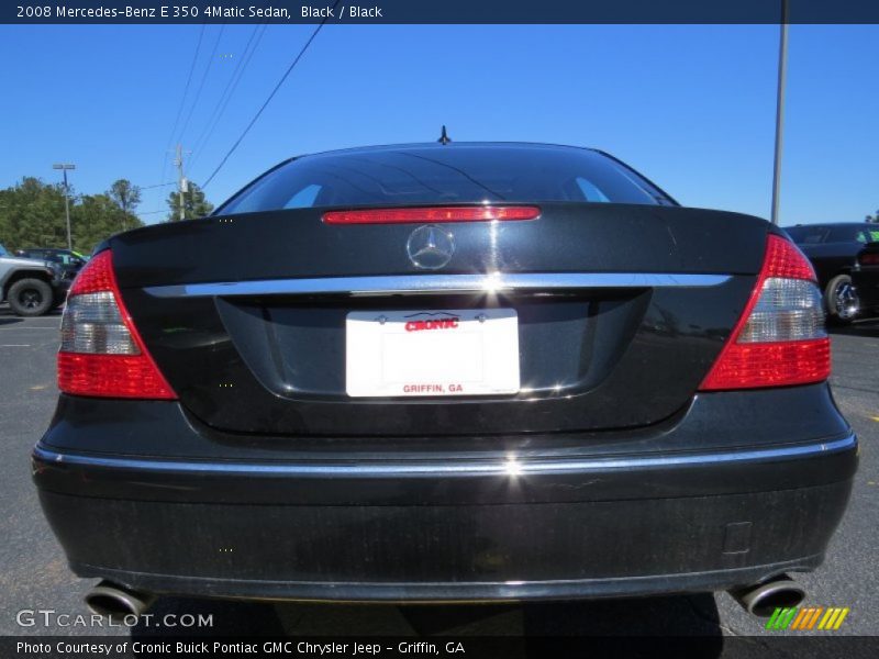 Black / Black 2008 Mercedes-Benz E 350 4Matic Sedan
