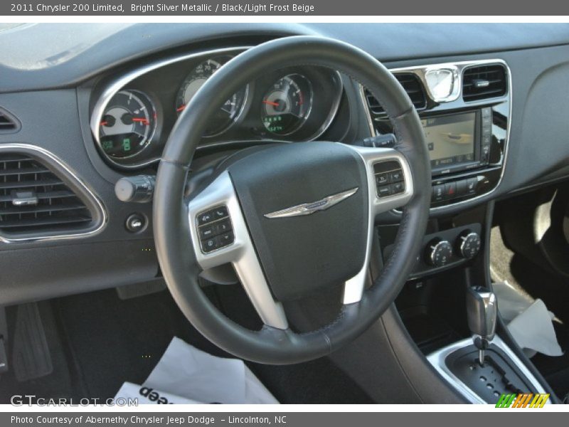 Bright Silver Metallic / Black/Light Frost Beige 2011 Chrysler 200 Limited