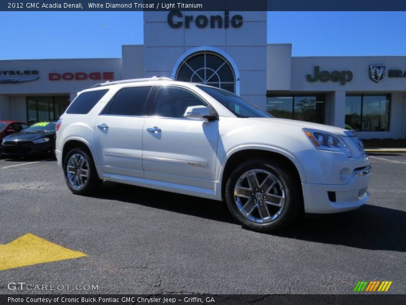 White Diamond Tricoat / Light Titanium 2012 GMC Acadia Denali