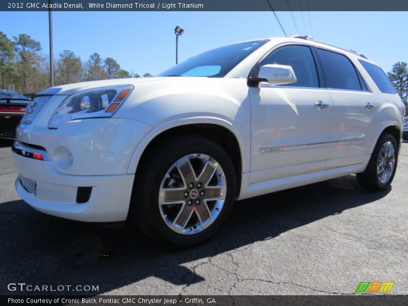 White Diamond Tricoat / Light Titanium 2012 GMC Acadia Denali