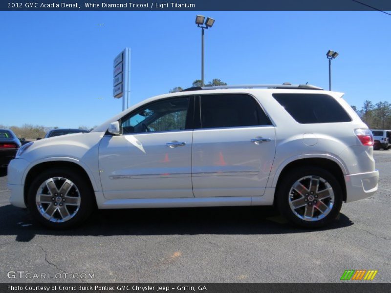 White Diamond Tricoat / Light Titanium 2012 GMC Acadia Denali