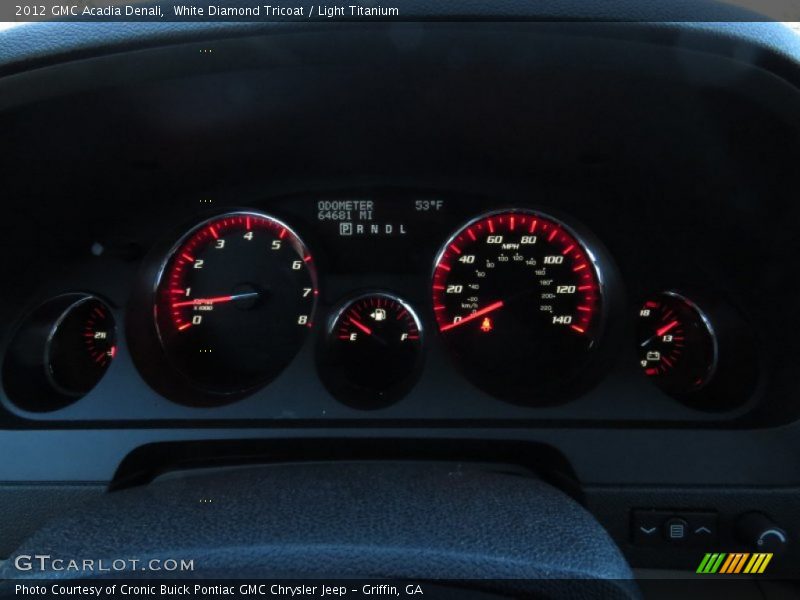 White Diamond Tricoat / Light Titanium 2012 GMC Acadia Denali