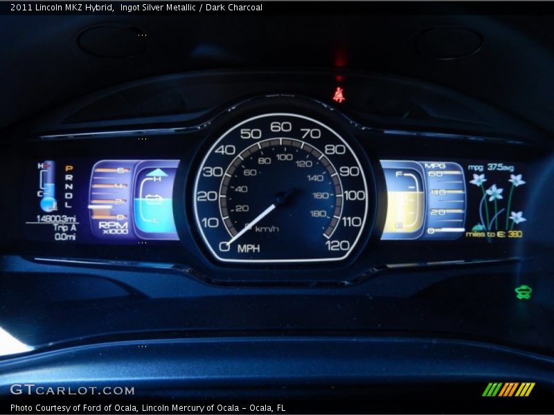 Ingot Silver Metallic / Dark Charcoal 2011 Lincoln MKZ Hybrid