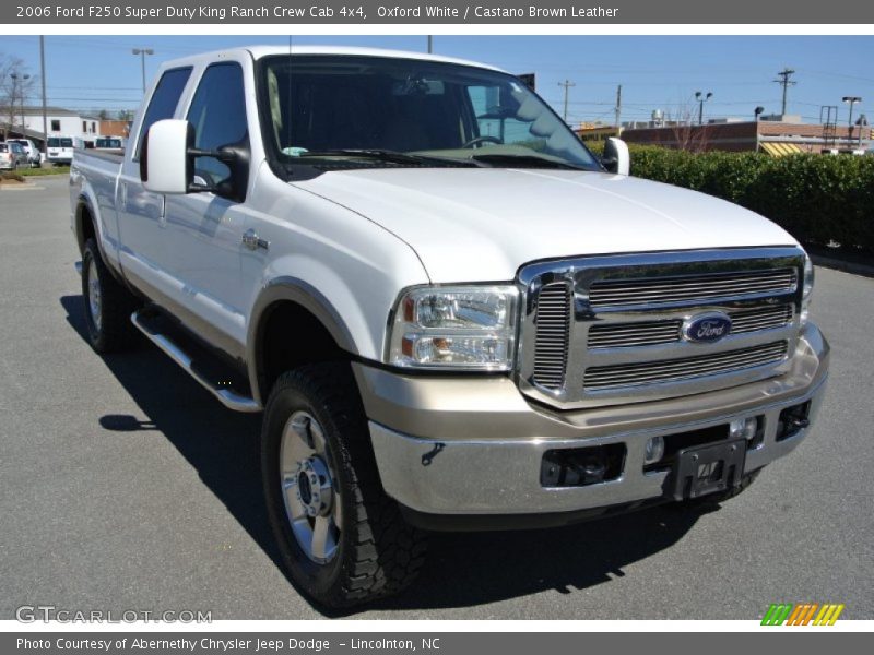 Oxford White / Castano Brown Leather 2006 Ford F250 Super Duty King Ranch Crew Cab 4x4