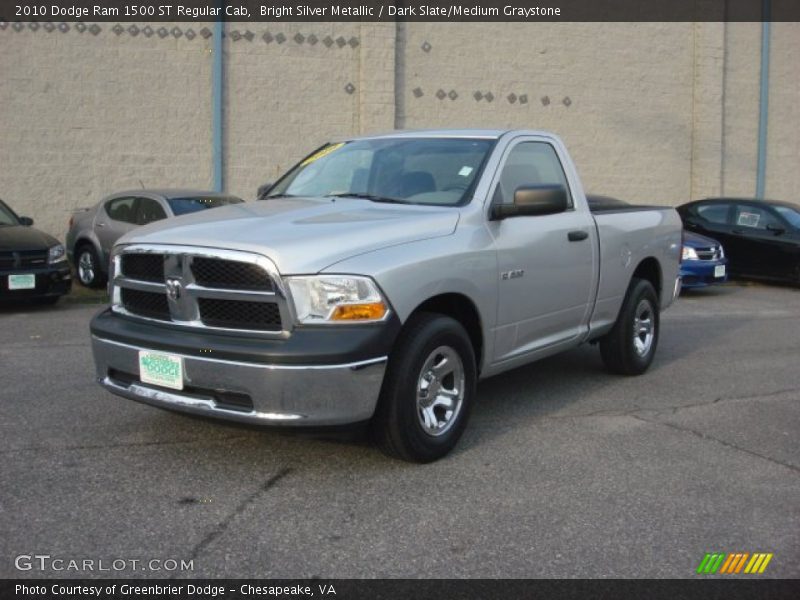 Bright Silver Metallic / Dark Slate/Medium Graystone 2010 Dodge Ram 1500 ST Regular Cab