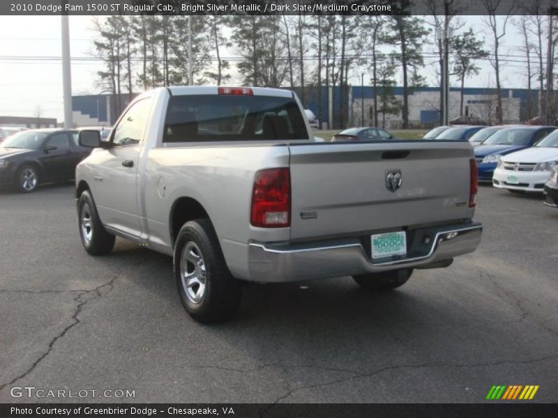 Bright Silver Metallic / Dark Slate/Medium Graystone 2010 Dodge Ram 1500 ST Regular Cab