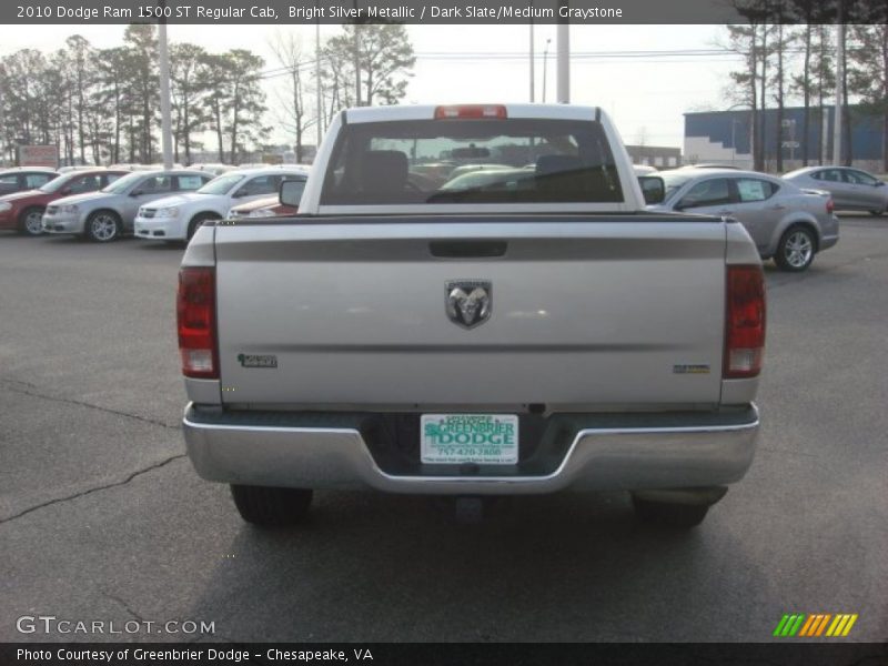 Bright Silver Metallic / Dark Slate/Medium Graystone 2010 Dodge Ram 1500 ST Regular Cab