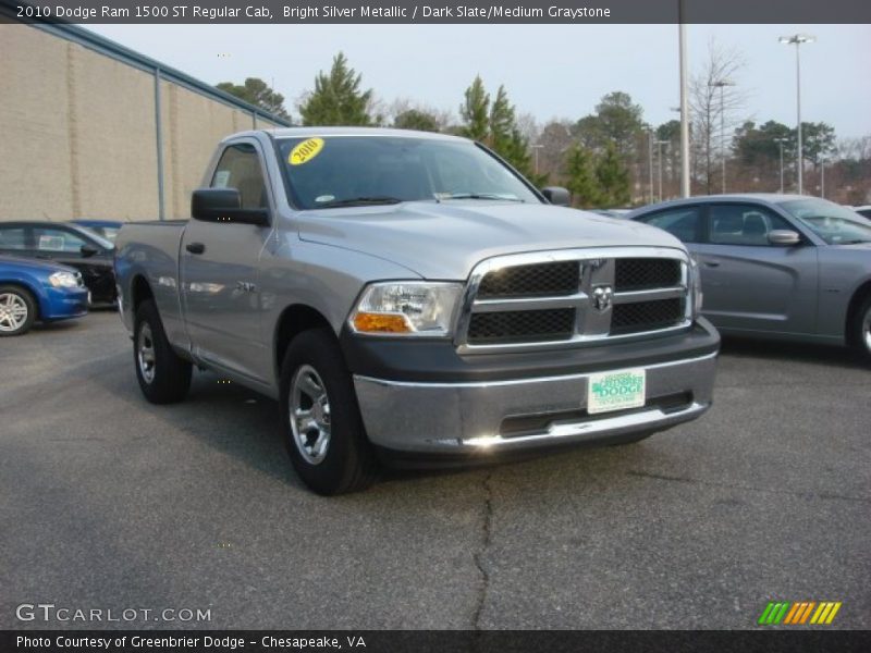 Bright Silver Metallic / Dark Slate/Medium Graystone 2010 Dodge Ram 1500 ST Regular Cab