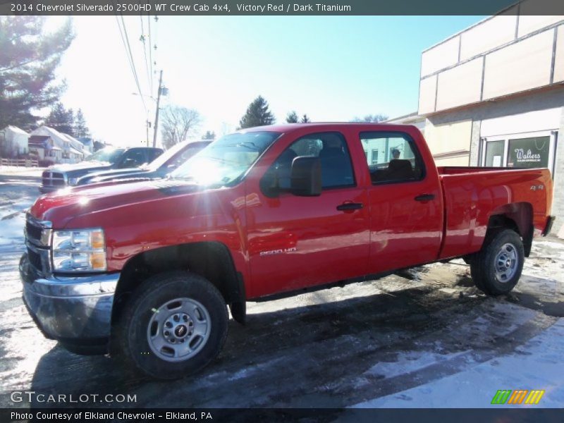 Victory Red / Dark Titanium 2014 Chevrolet Silverado 2500HD WT Crew Cab 4x4