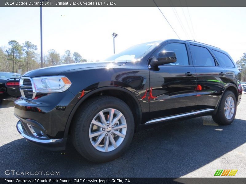 Brilliant Black Crystal Pearl / Black 2014 Dodge Durango SXT