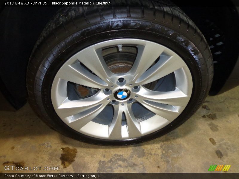 Black Sapphire Metallic / Chestnut 2013 BMW X3 xDrive 35i