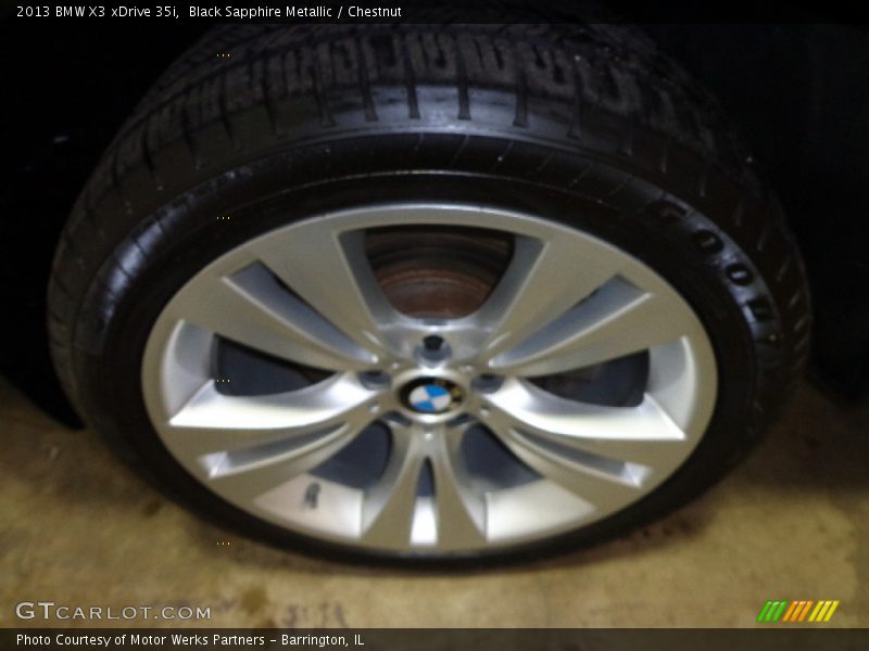 Black Sapphire Metallic / Chestnut 2013 BMW X3 xDrive 35i