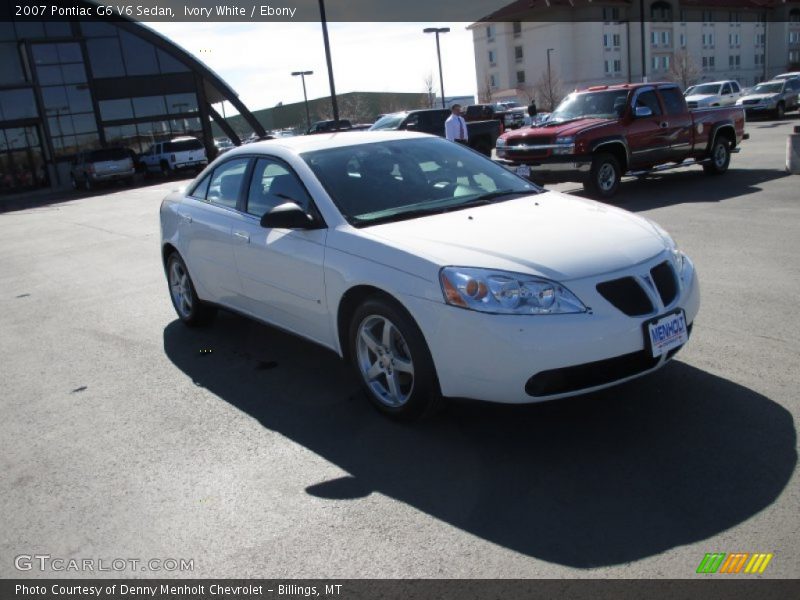 Ivory White / Ebony 2007 Pontiac G6 V6 Sedan